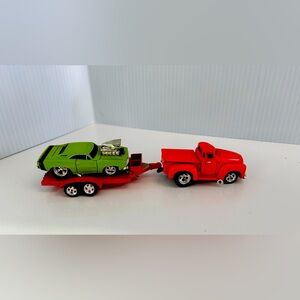 Muscle Machines '53 Chevy Pickup  ‘69 Charger & Trailer 1:64 Scale Diecast 2001